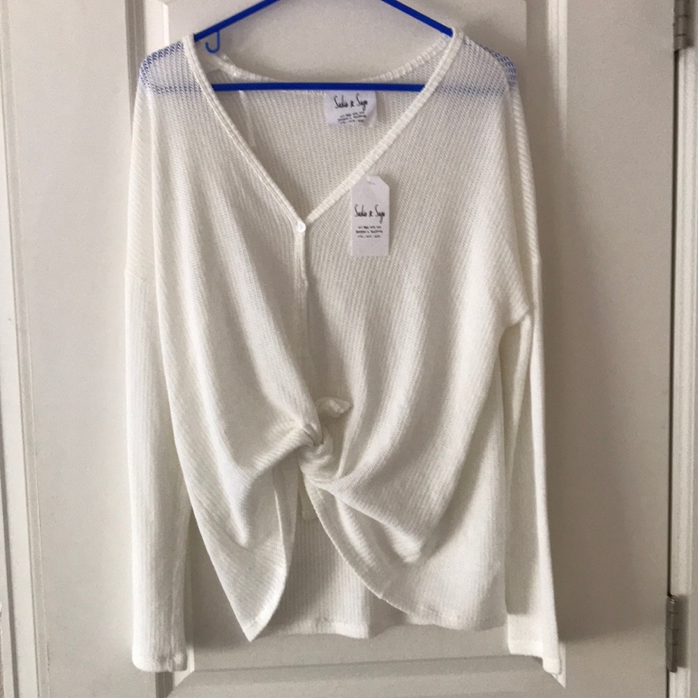 White Sadie & Sage button shirt
